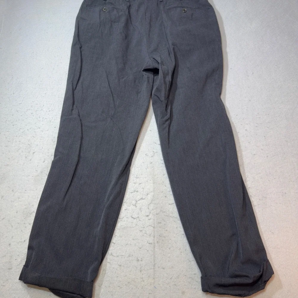 Brooks Brothers Dress Pants Men 38x32 Gray Good 1818 Madison Pleated Wool Cuffed